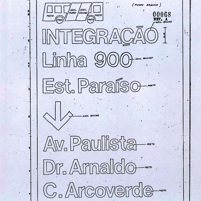 PROJETO DE COMUNICAÇÃO VISUAL E EQUIPAMENTOS PARA INTEGRAÇÃO: REVISÃO 8. São Paulo – Metrô, 1975 